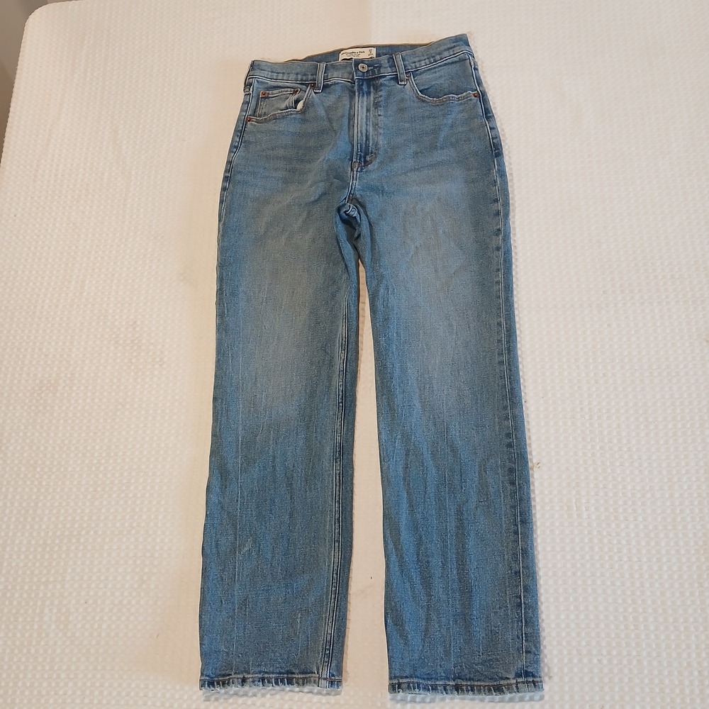 Abercrombie & Fitch The Ankle Straight Ultra High Rise Jeans Blue Size 27 4